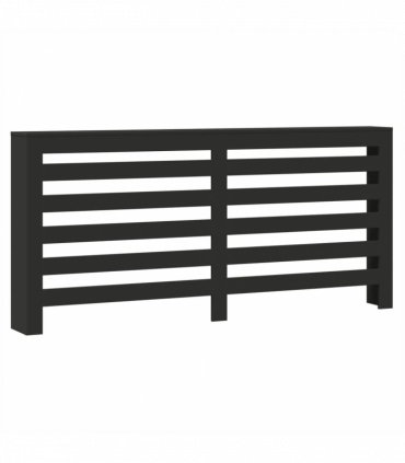 vidaXL Radiator Cover Black 175x20x82 cm Engineered Wood