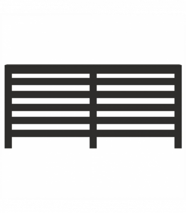 vidaXL Radiator Cover Black 175x20x82 cm Engineered Wood