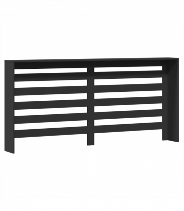 vidaXL Radiator Cover Black 175x20x82 cm Engineered Wood