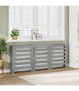 vidaXL Radiator Cover Grey Sonoma 205x21.5x83.5 cm Engineered Wood
