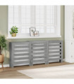 vidaXL Radiator Cover Grey Sonoma 205x21.5x83.5 cm Engineered Wood
