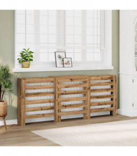 vidaXL Radiator Cover Artisian Oak 205x21.5x83.5 cm Engineered Wood