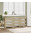 vidaXL Radiator Cover Sonoma Oak 205x21.5x83.5 cm Engineered Wood