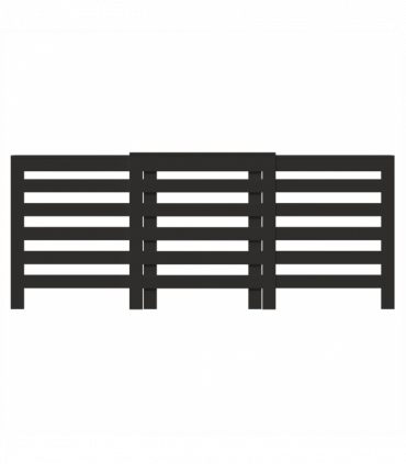 vidaXL Radiator Cover Black 205x21.5x83.5 cm Engineered Wood