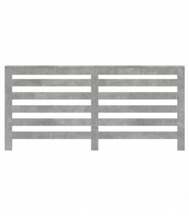 vidaXL Radiator Cover Concrete Grey 175x20x82 cm Engineered Wood