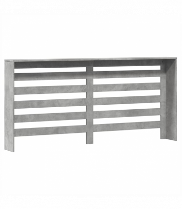 vidaXL Radiator Cover Concrete Grey 175x20x82 cm Engineered Wood