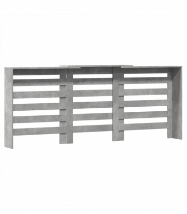 vidaXL Radiator Cover Concrete Grey 205x21.5x83.5 cm Engineered Wood