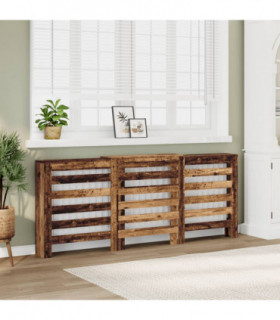 vidaXL Radiator Cover Old Wood 205x21.5x83.5 cm Engineered Wood