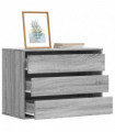 vidaXL Corner Chest of Drawers Grey Sonoma 80x41x58 cm Engineered Wood