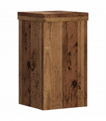 vidaXL Plant Stands 2 pcs Old Wood 10x10x18 cm Engineered Wood