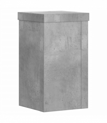 vidaXL Plant Stands 2 pcs Concrete Grey 10x10x18 cm Engineered Wood
