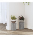 vidaXL Plant Stands 2 pcs Grey Sonoma 10x10x18 cm Engineered Wood