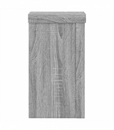 vidaXL Plant Stands 2 pcs Grey Sonoma 10x10x18 cm Engineered Wood