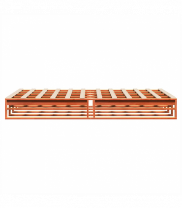 vidaXL Bed Frame Wax Brown 140x200 cm Solid Wood Pine