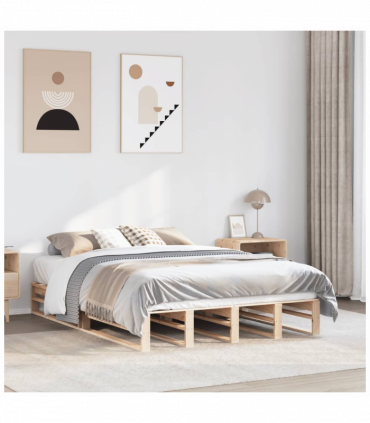 vidaXL Bed Frame 120x200 cm Solid Wood Pine