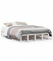 vidaXL Bed Frame White 140x200 cm Solid Wood Pine