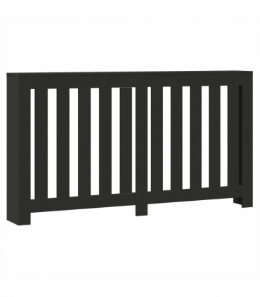 vidaXL Radiator Cover Black 149x20x82 cm Engineered Wood
