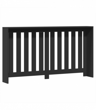 vidaXL Radiator Cover Black 149x20x82 cm Engineered Wood