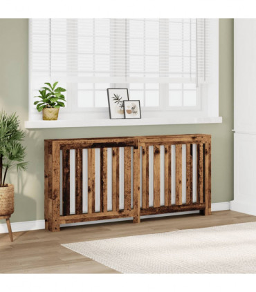 vidaXL Radiator Cover Old Wood 175x20x82 cm Engineered Wood
