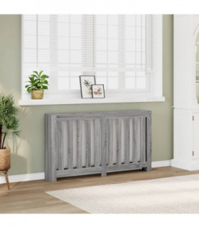 vidaXL Radiator Cover Grey Sonoma 149x20x82 cm Engineered Wood