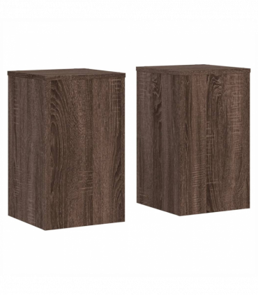 vidaXL Plant Stands 2 pcs Brown Oak 30x30x50 cm Engineered wood