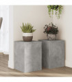 vidaXL Plant Stands 2 pcs Concrete Grey 25x25x35 cm Engineered Wood