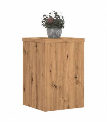 vidaXL Plant Stands 2 pcs Artisian Oak 25x25x35 cm Engineered Wood
