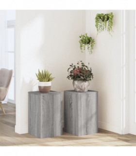 vidaXL Plant Stands 2 pcs Grey Sonoma 30x30x50 cm Engineered wood