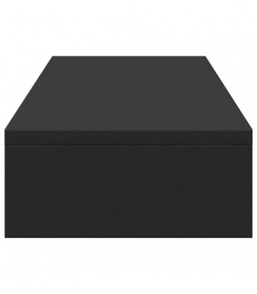 vidaXL Monitor Stand Riser Adjustable Black 80x24x10.5 cm Engineered Wood