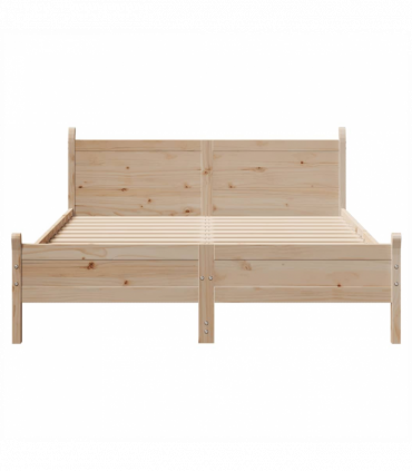 vidaXL Bed Frame without Mattress 150x200 cm King Size Solid Wood Pine