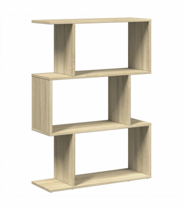 vidaXL Room Divider Bookcase 3-Tier Sonoma Oak 70x24x97 cm Engineered Wood