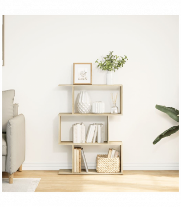 vidaXL Room Divider Bookcase 3-Tier Sonoma Oak 70x24x97 cm Engineered Wood