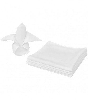 100 Dinner Napkins White 50 x 50 cm