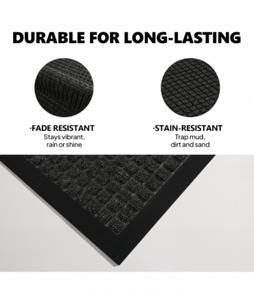 1PC Polypropylene Small Grid Composite Rubber Mat, Gray, 45x75x0.7cm, Kitchen & Home Floor Mat