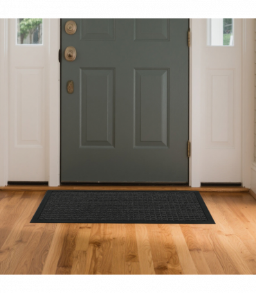 1PC Polypropylene Small Grid Composite Rubber Mat, Gray, 45x75x0.7cm, Kitchen & Home Floor Mat