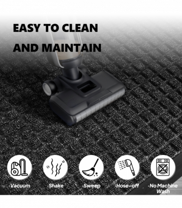 1PC Polypropylene Small Grid Composite Rubber Mat, Gray, 45x75x0.7cm, Kitchen & Home Floor Mat