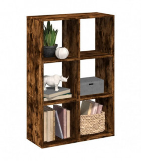 vidaXL Room Divider Bookcase Smoked Oak 69.5x29x103.5 cm Engineered Wood