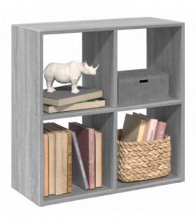 vidaXL Room Divider Bookcase Grey Sonoma 69.5x29x69.5 cm Engineered Wood