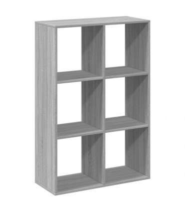 vidaXL Room Divider Bookcase Grey Sonoma 69.5x29x103.5 cm Engineered Wood
