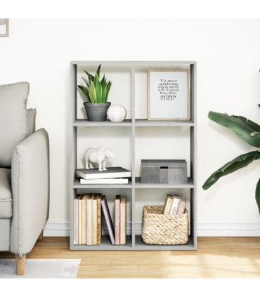 vidaXL Room Divider Bookcase Grey Sonoma 69.5x29x103.5 cm Engineered Wood