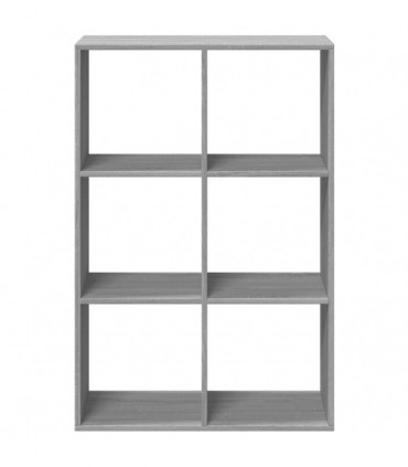 vidaXL Room Divider Bookcase Grey Sonoma 69.5x29x103.5 cm Engineered Wood