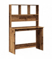 vidaXL Desk with Shelves Old Wood 102x45x148 cm Engineered Wood