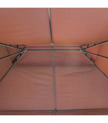 Metal Coffee 298cm (L) x 398cm (W) x 285cm (H) 3x4m Gazebo with Sidewalls