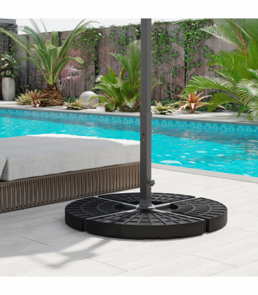 4Pc Portable Umbrella Base Parasol Stand Weights Holder Sand Water Filled