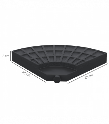 4Pc Portable Umbrella Base Parasol Stand Weights Holder Sand Water Filled