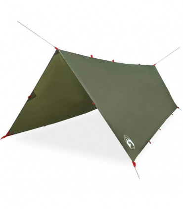 vidaXL Camping Tarp Olive Green 406x306 cm Waterproof