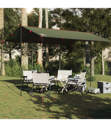 vidaXL Camping Tarp Olive Green 406x306 cm Waterproof