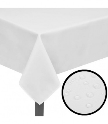 5 Tablecloths White 100 x 100 cm