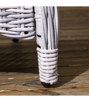 7 PCS Patio PE Rattan Wicker Dining Table Set Furniture w/ Tempered Glass