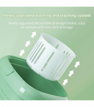 8L Portable Washing Machine Mini Washer Foldable Washer and Spin Dryer Travel UK Green